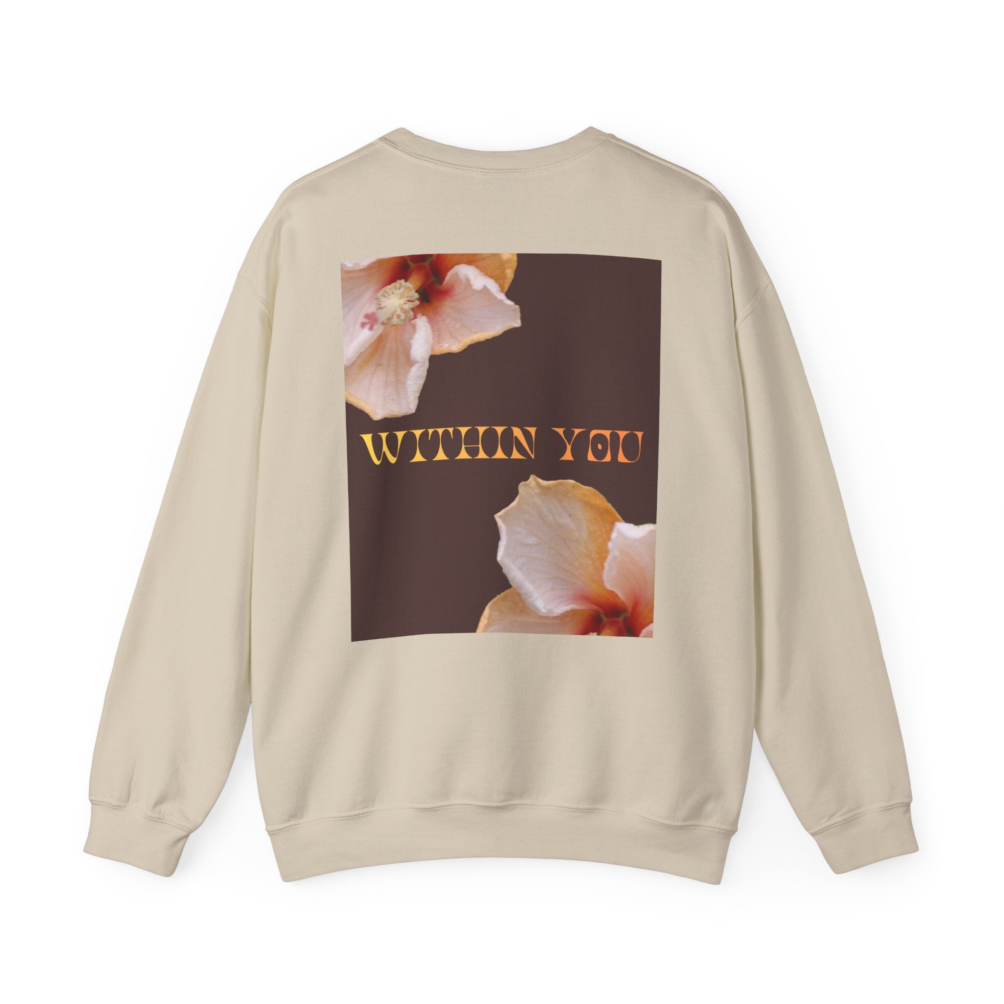 “FIND PEACE/ WITHIN YOU” 
Unisex Heavy Blend™ Crewneck Sweatshirt