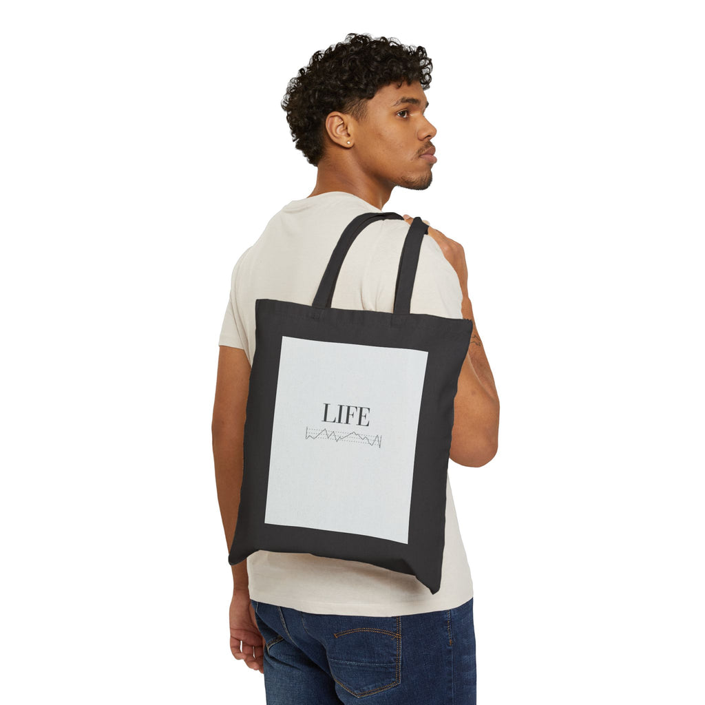 “ LIFE” Cotton Canvas Tote Bag
