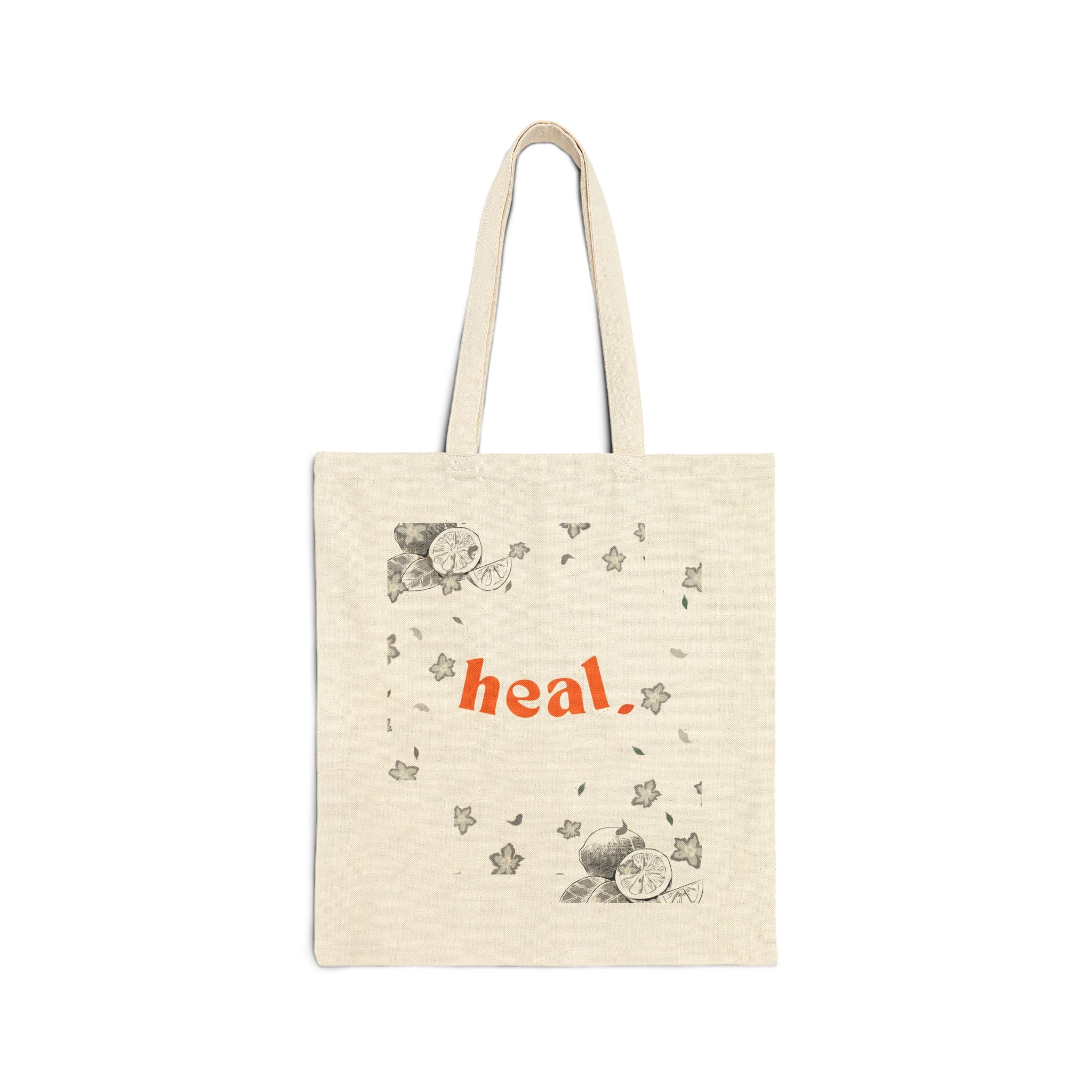 “ HEAL” 
Cotton Canvas Tote Bag