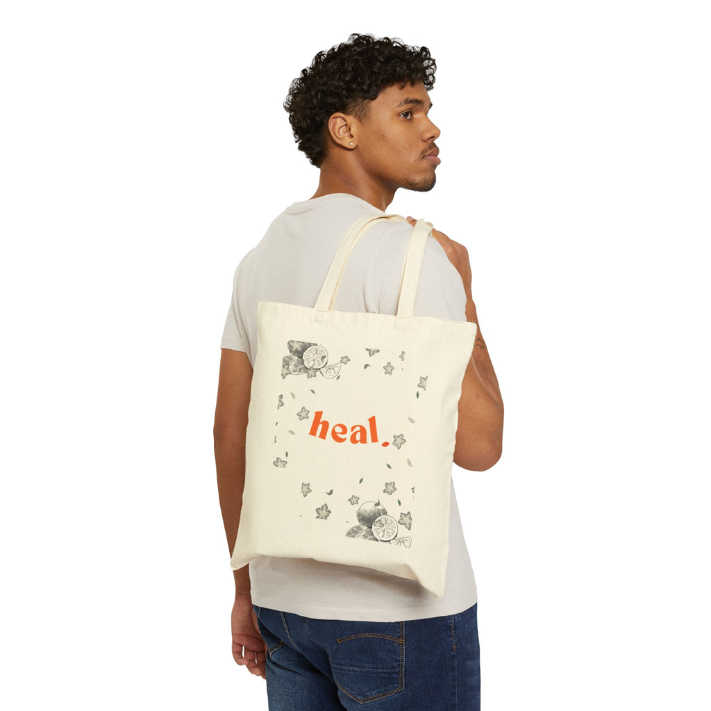 “ HEAL” 
Cotton Canvas Tote Bag