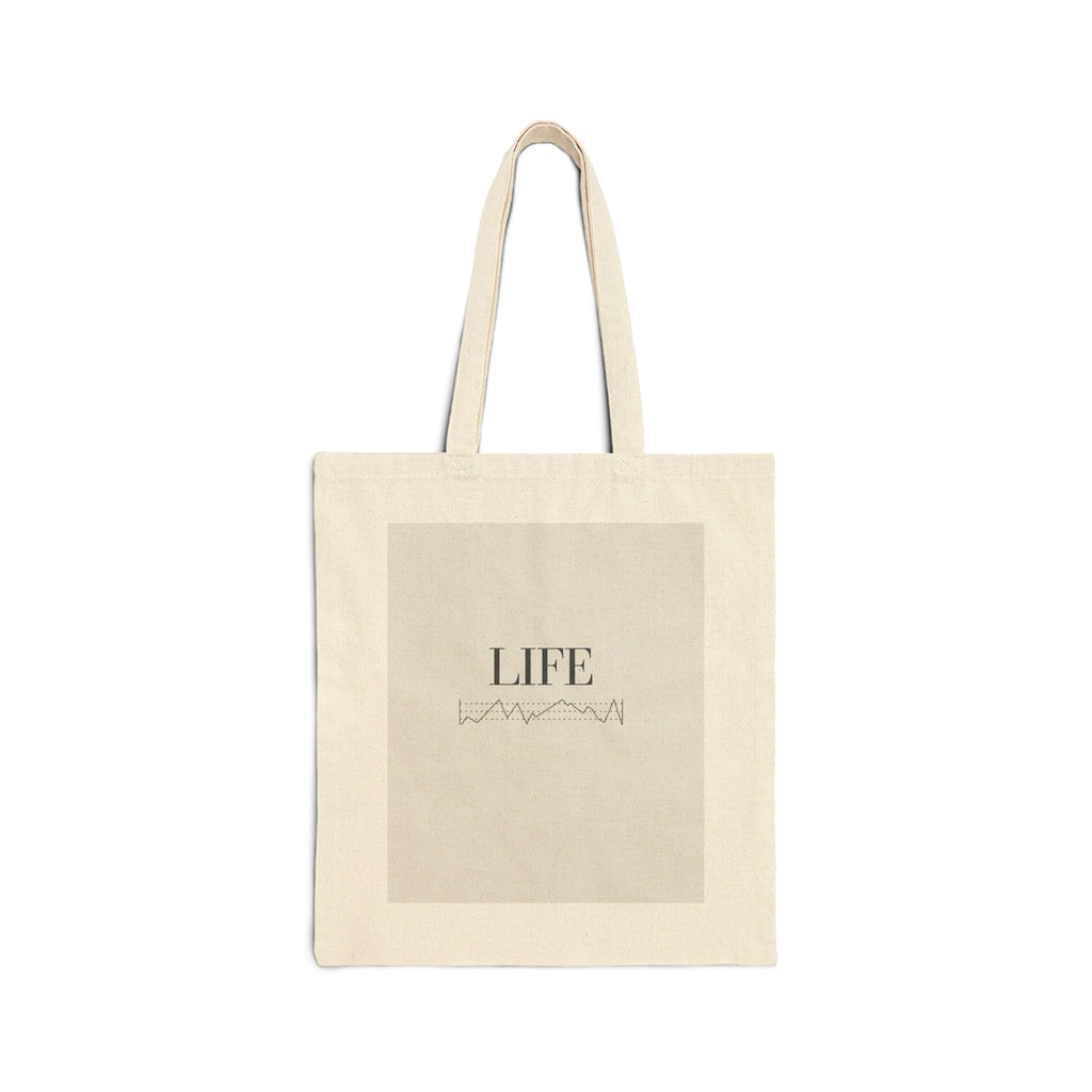 “ LIFE” Cotton Canvas Tote Bag