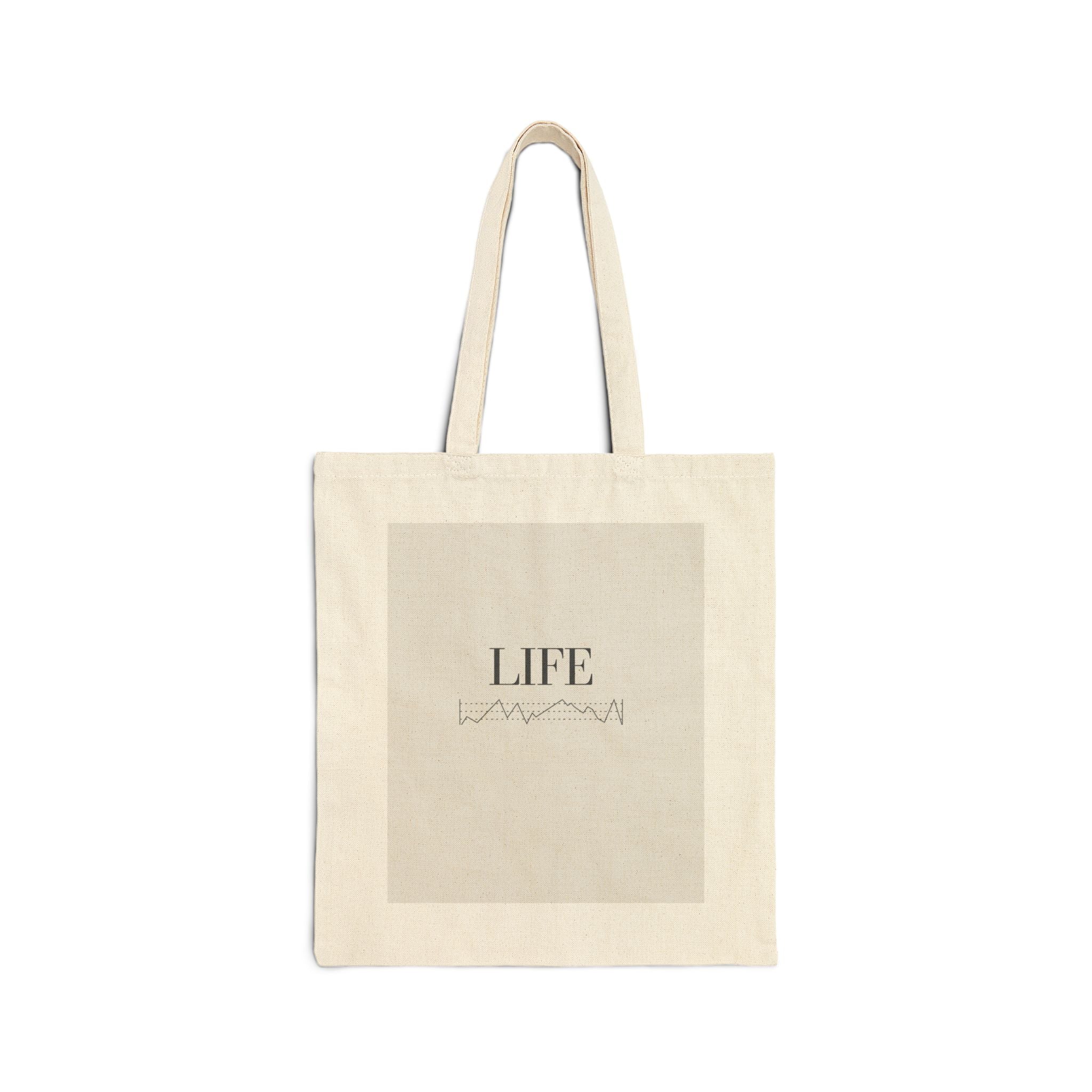 “ LIFE” Cotton Canvas Tote Bag